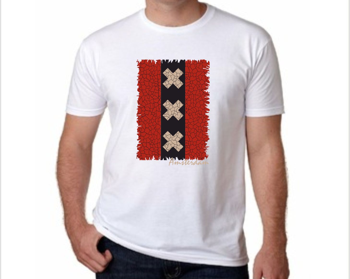 Amsterdam Flag-White