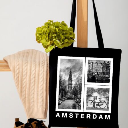 Amsterdam Canal Collage Hand Bag