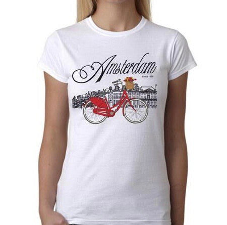 Red Bike/Houses (Ladies Fit)