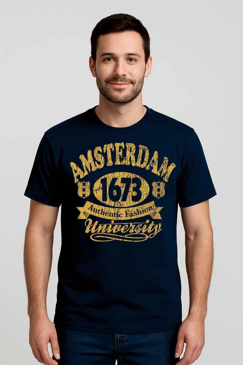 Amsterdam 1673- Mustard Color Text